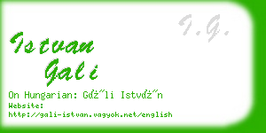 istvan gali business card